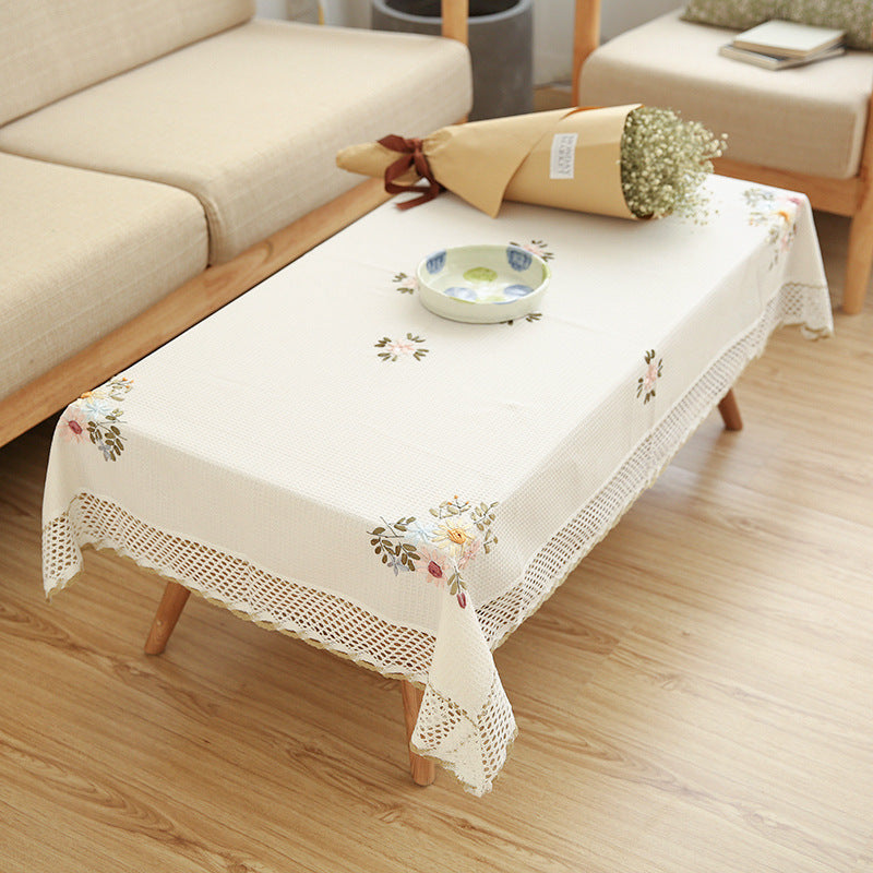 Fabric cotton floral tablecloth