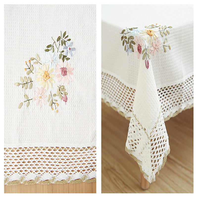 Fabric cotton floral tablecloth