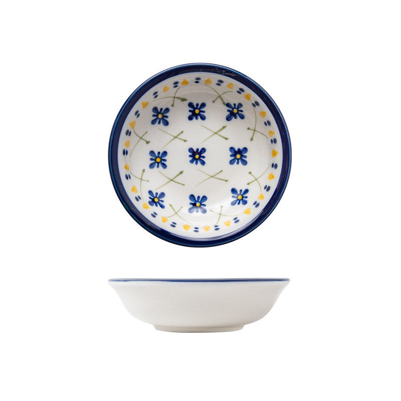 Creative Retro Ethnic Style Soup Bowls And Plates Custom Household Ceramic Tableware