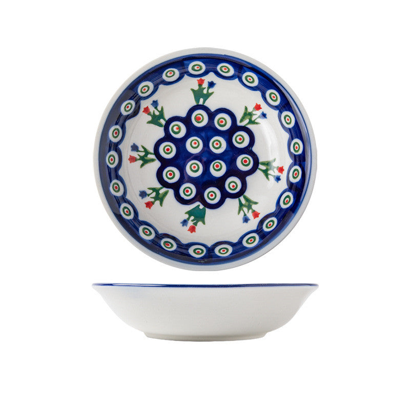 Creative Retro Ethnic Style Soup Bowls And Plates Custom Household Ceramic Tableware