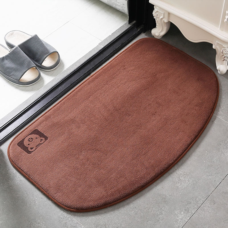 Semi-circular Floor Mat Toilet Door Absorbent Foot Mat