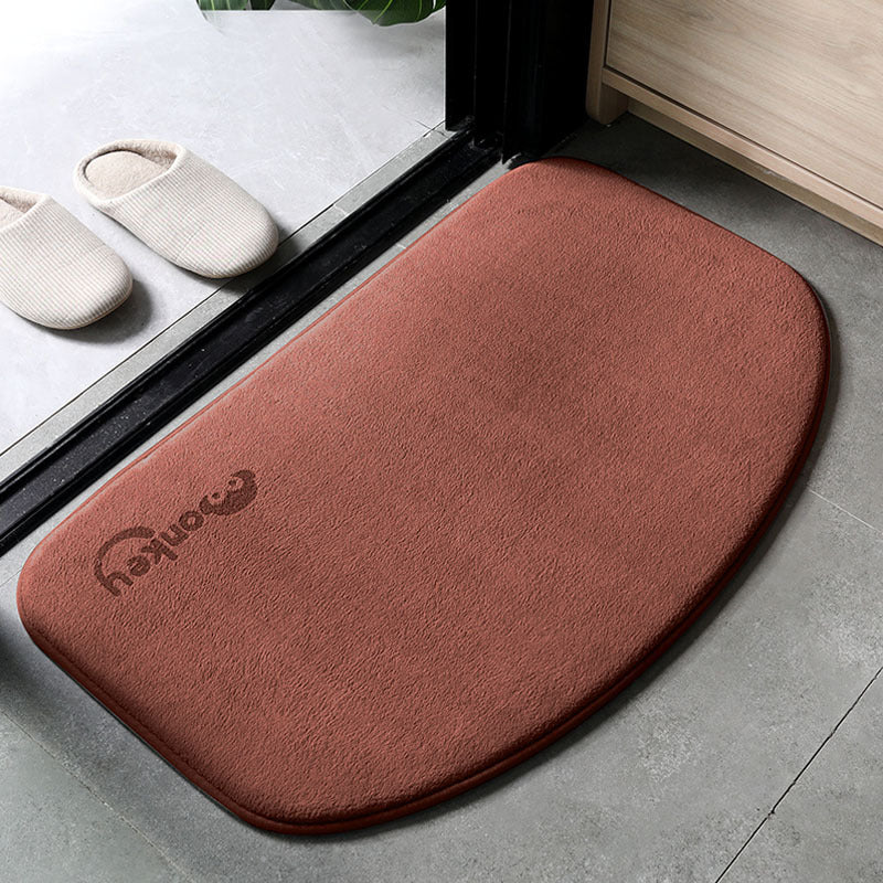 Semi-circular Floor Mat Toilet Door Absorbent Foot Mat