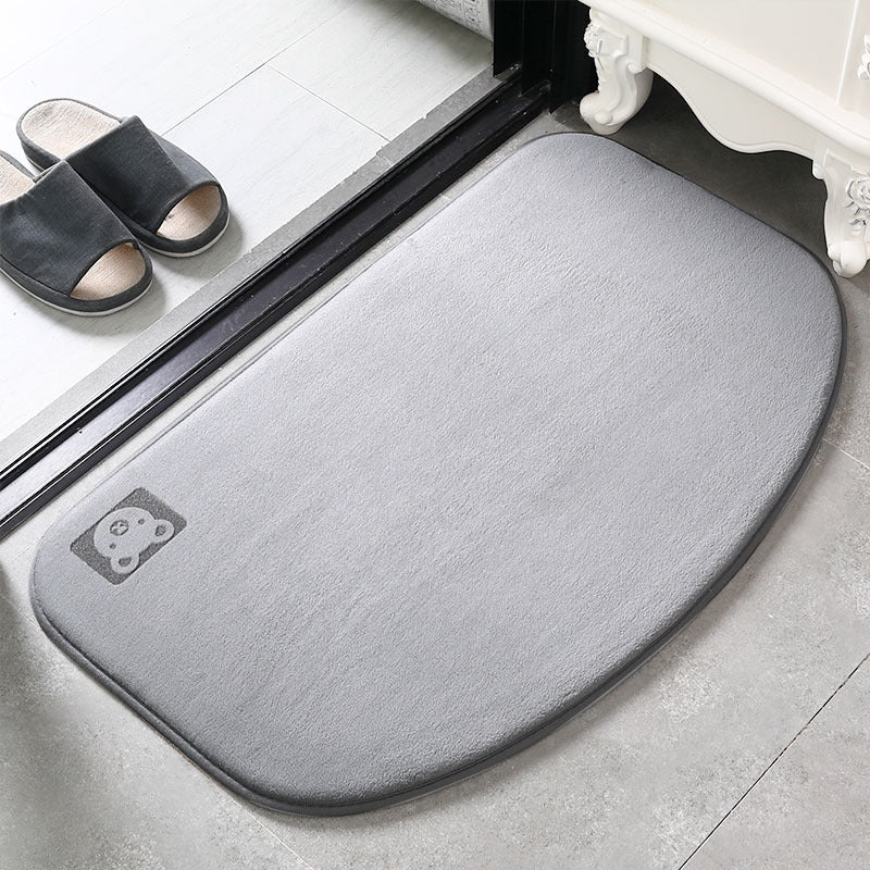 Semi-circular Floor Mat Toilet Door Absorbent Foot Mat