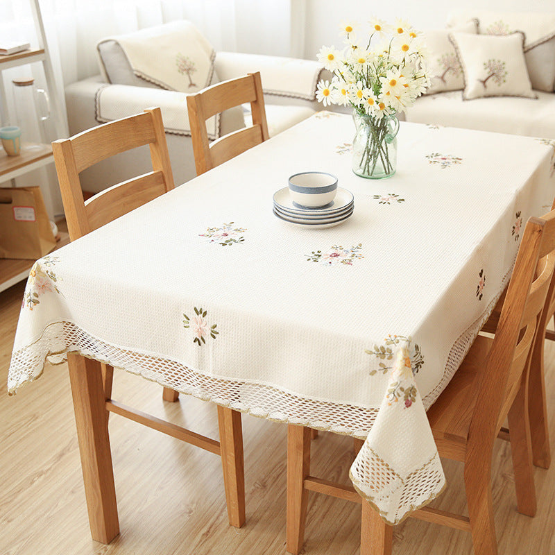 Fabric cotton floral tablecloth