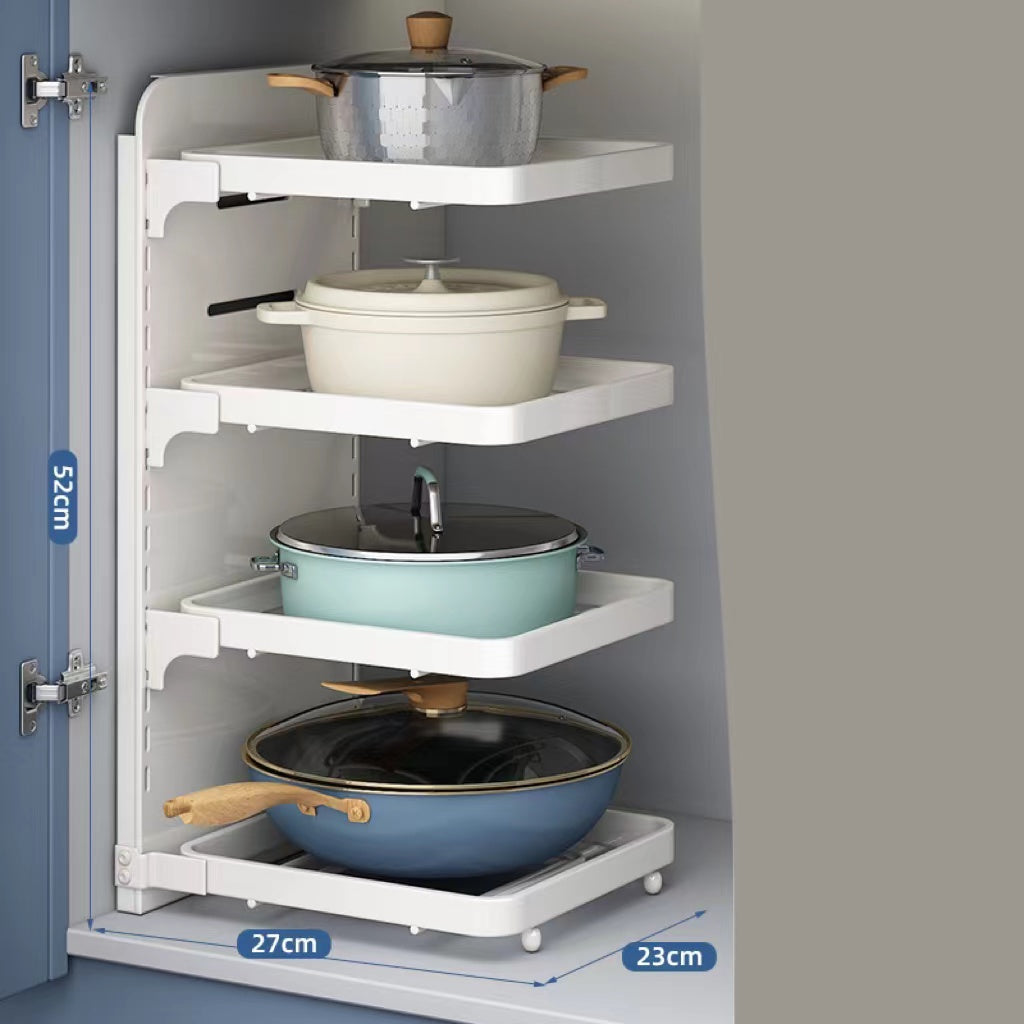 Kitchen Pot Rack Multi-layer Shelving Pot Under The Sink Cabinet Layered Storage