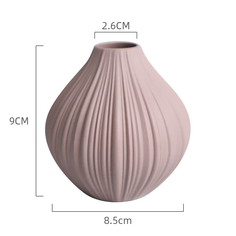 Mini Ceramic Vase Modern Minimalist Dining Table