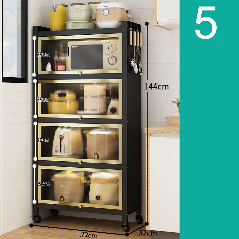 Kitchen Rack Dustproof Multi Layer Floor To Ceiling Cabinet