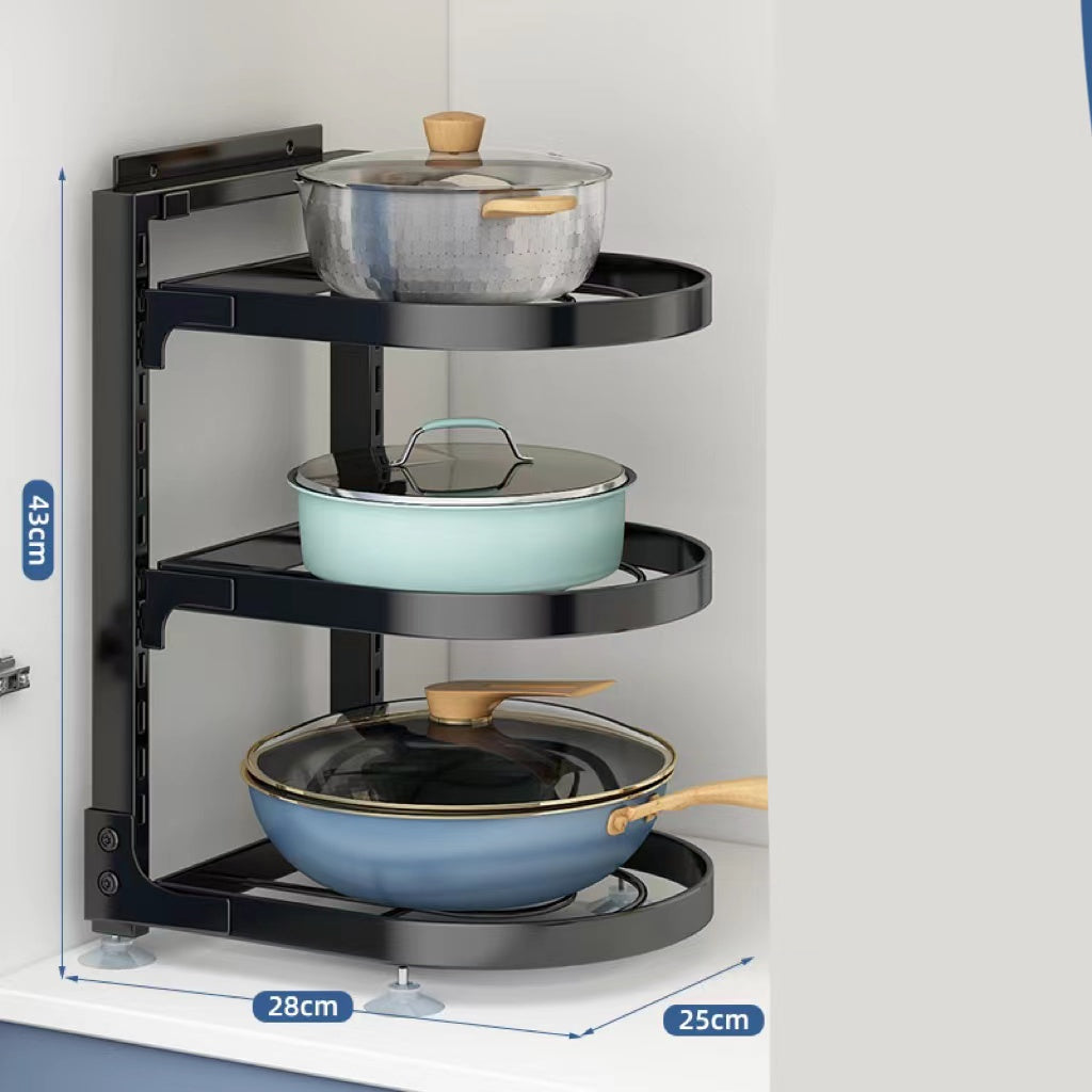 Kitchen Pot Rack Multi-layer Shelving Pot Under The Sink Cabinet Layered Storage