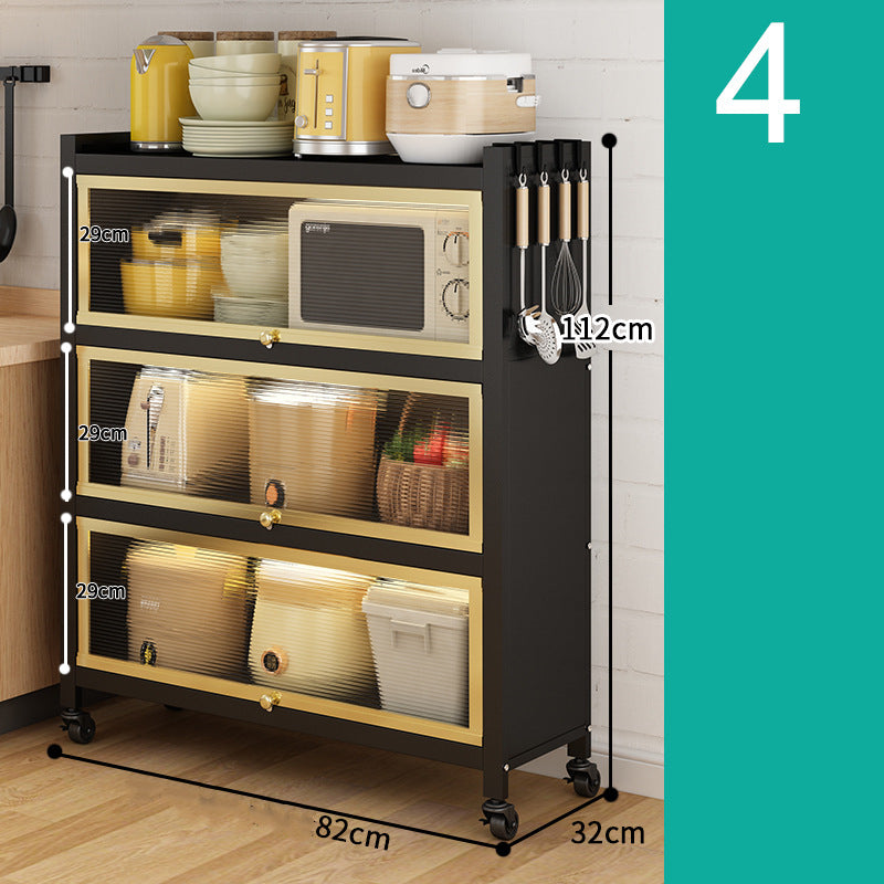 Kitchen Rack Dustproof Multi Layer Floor To Ceiling Cabinet