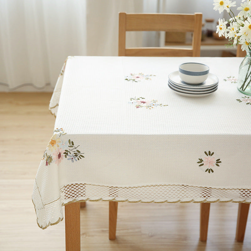 Fabric cotton floral tablecloth