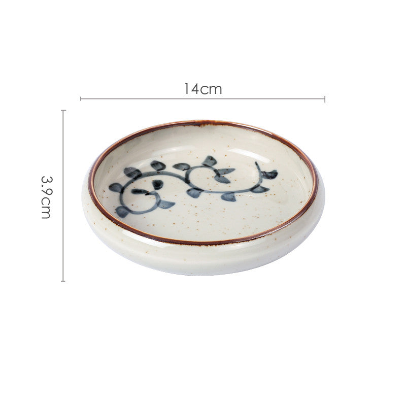 Japanese Hand-painted Ceramic Plates For Household Use