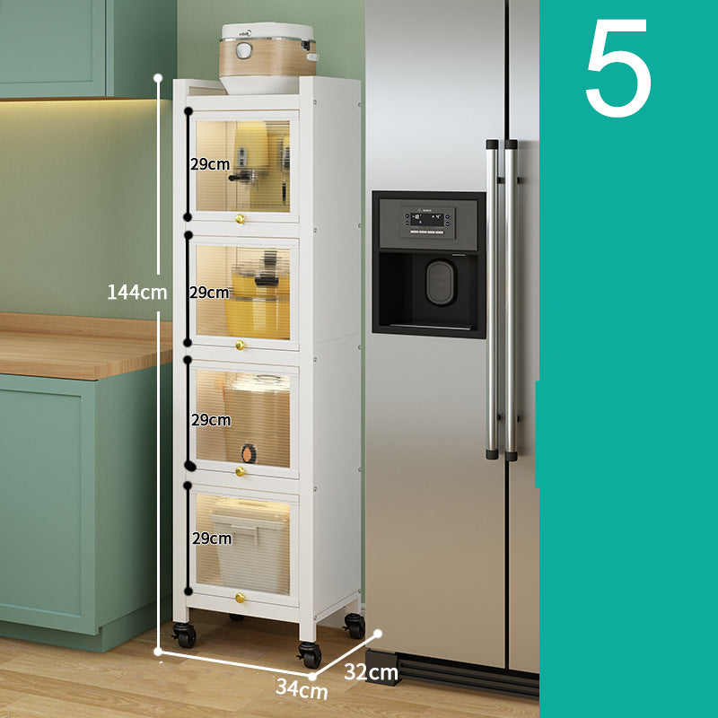 Kitchen Rack Dustproof Multi Layer Floor To Ceiling Cabinet