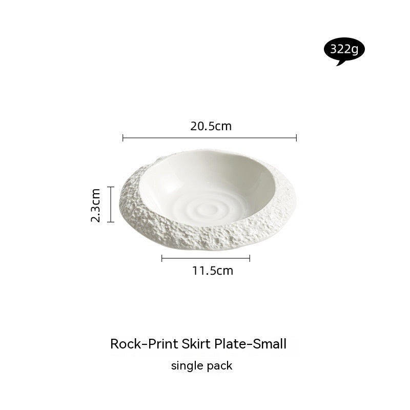 Rock Pattern Ceramic Household Deep Plates