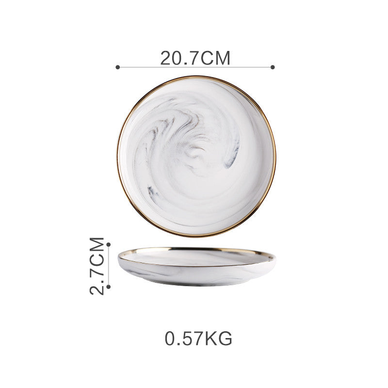 Marble Tableware Bowls Plates Rice