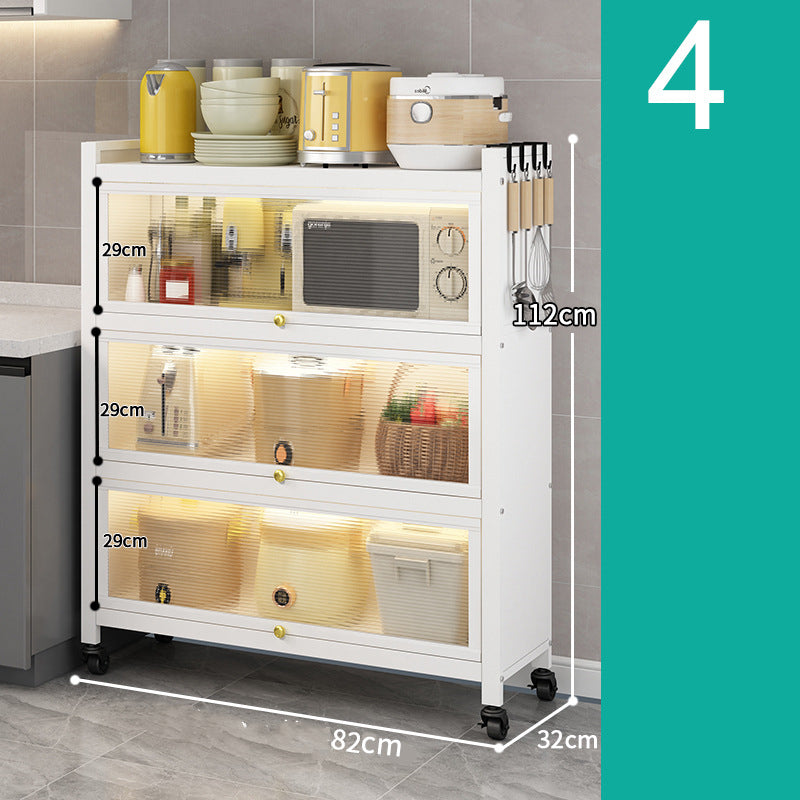 Kitchen Rack Dustproof Multi Layer Floor To Ceiling Cabinet