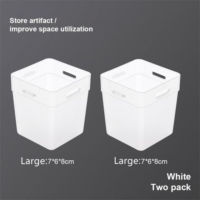 2Pcs Refrigerator Organizer Bins