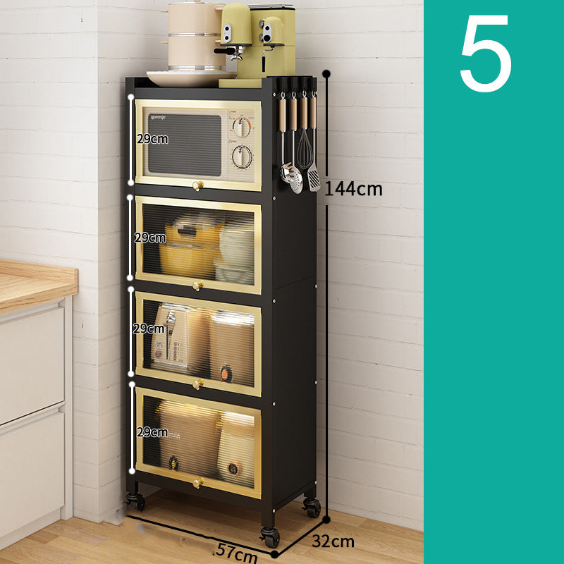 Kitchen Rack Dustproof Multi Layer Floor To Ceiling Cabinet