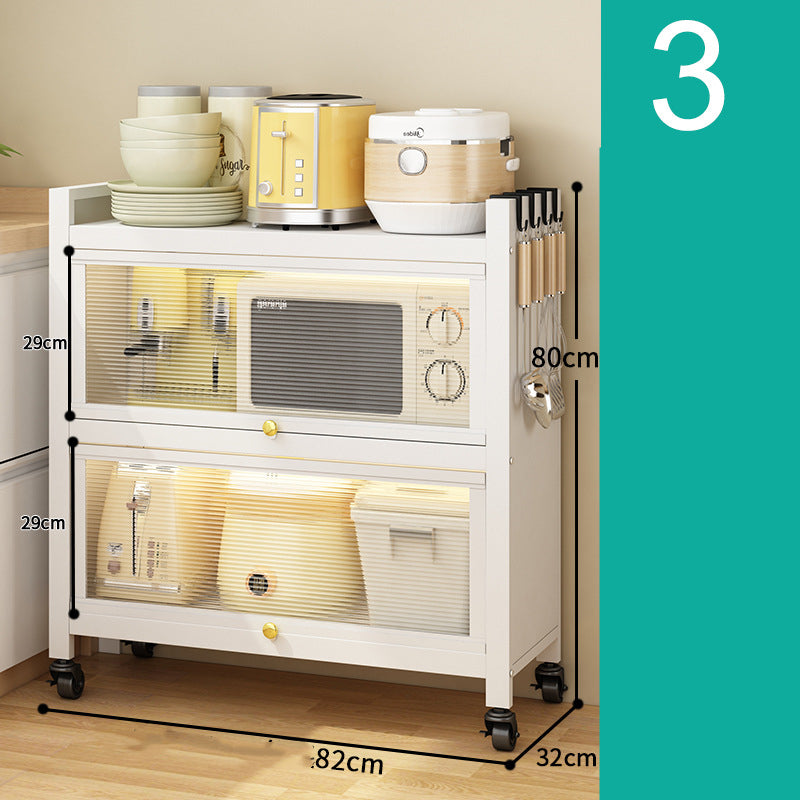 Kitchen Rack Dustproof Multi Layer Floor To Ceiling Cabinet