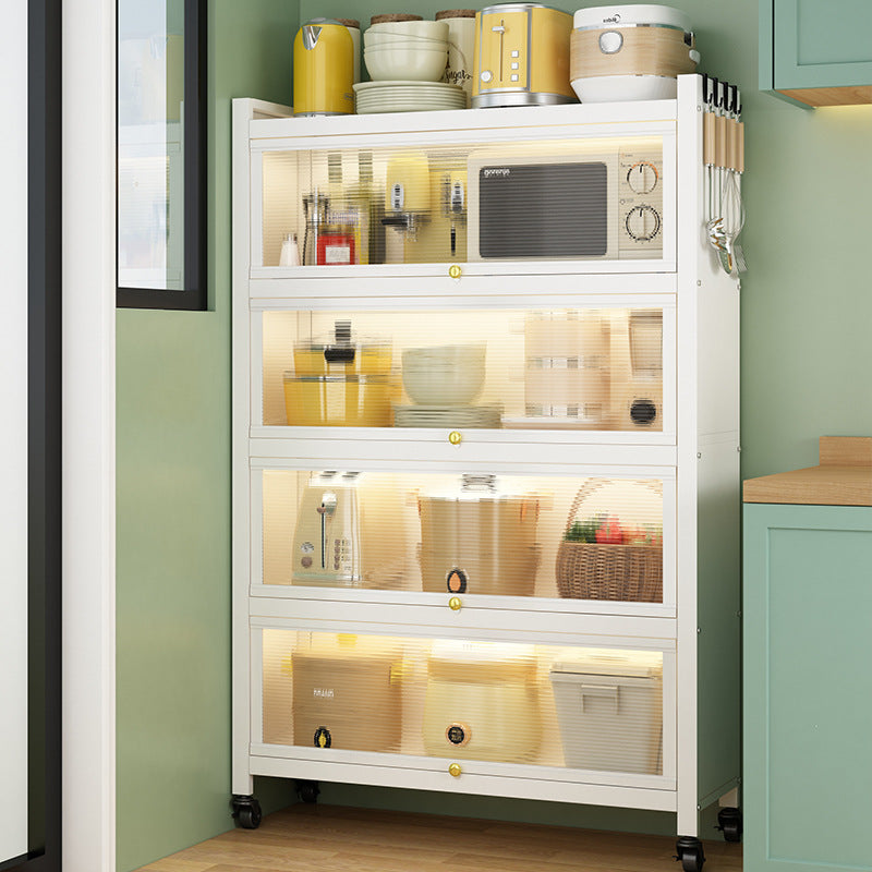 Kitchen Rack Dustproof Multi Layer Floor To Ceiling Cabinet