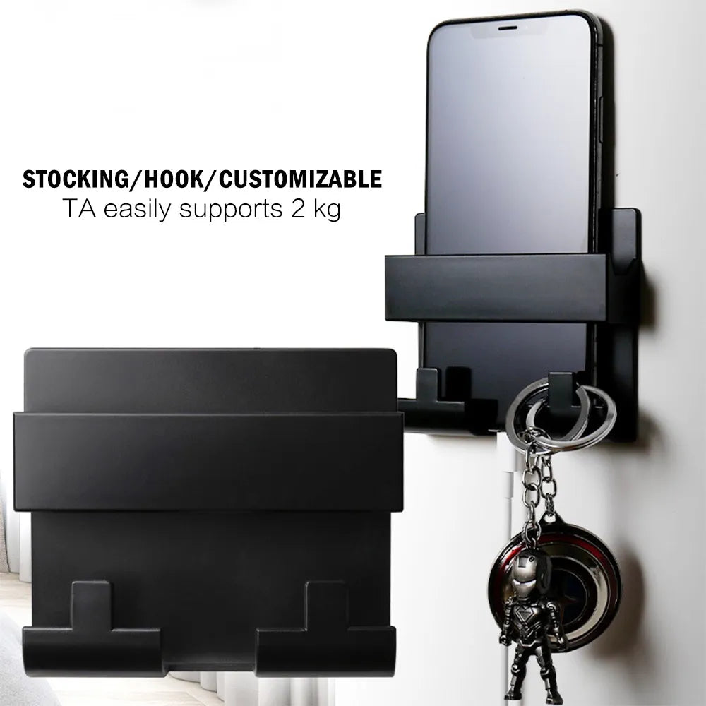 1PC Wall Mounted Organizer Storage Holder with Hook Multifunction Holder Stand