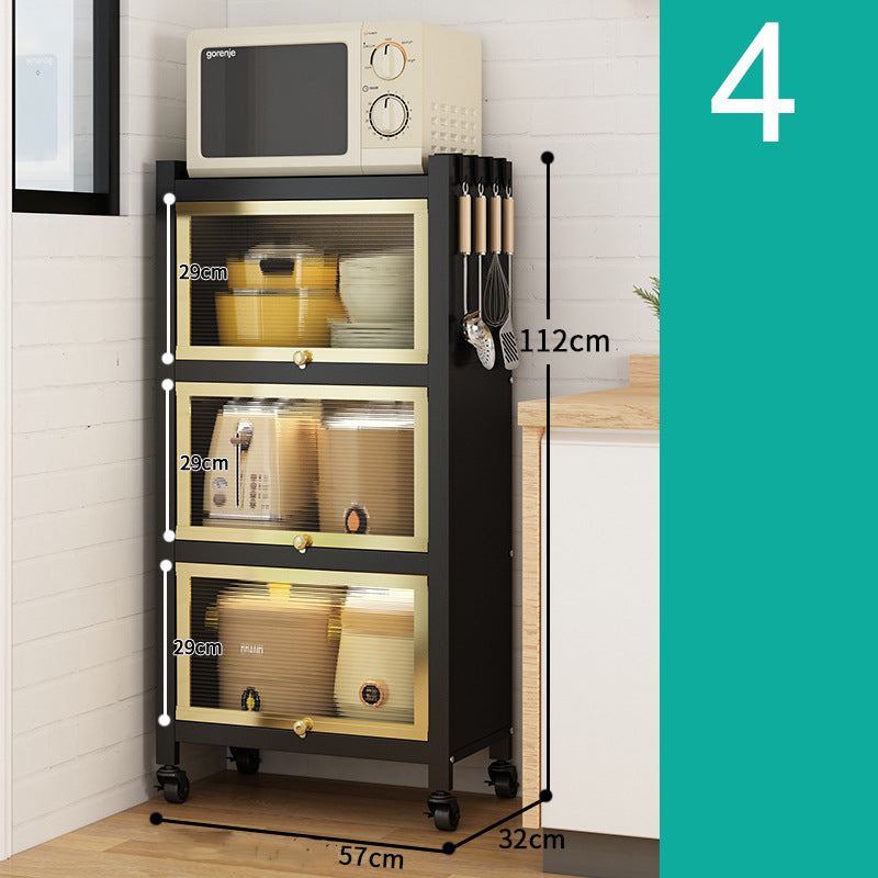 Kitchen Rack Dustproof Multi Layer Floor To Ceiling Cabinet