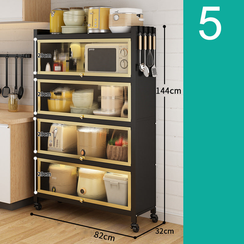 Kitchen Rack Dustproof Multi Layer Floor To Ceiling Cabinet