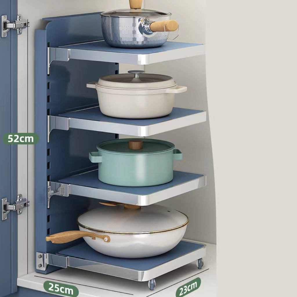 Kitchen Pot Rack Multi-layer Shelving Pot Under The Sink Cabinet Layered Storage